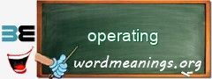 WordMeaning blackboard for operating